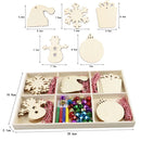 Christmas Creative DIY Decoration Gift Set Handmade Wood Chip Pendant, Style:JM02040