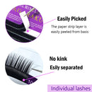 16Rows Natural Makeup Lashes Black False Eyelashes Eye Lashes Extension Tools, Curl:C, Thickness:0.07mm(8mm)