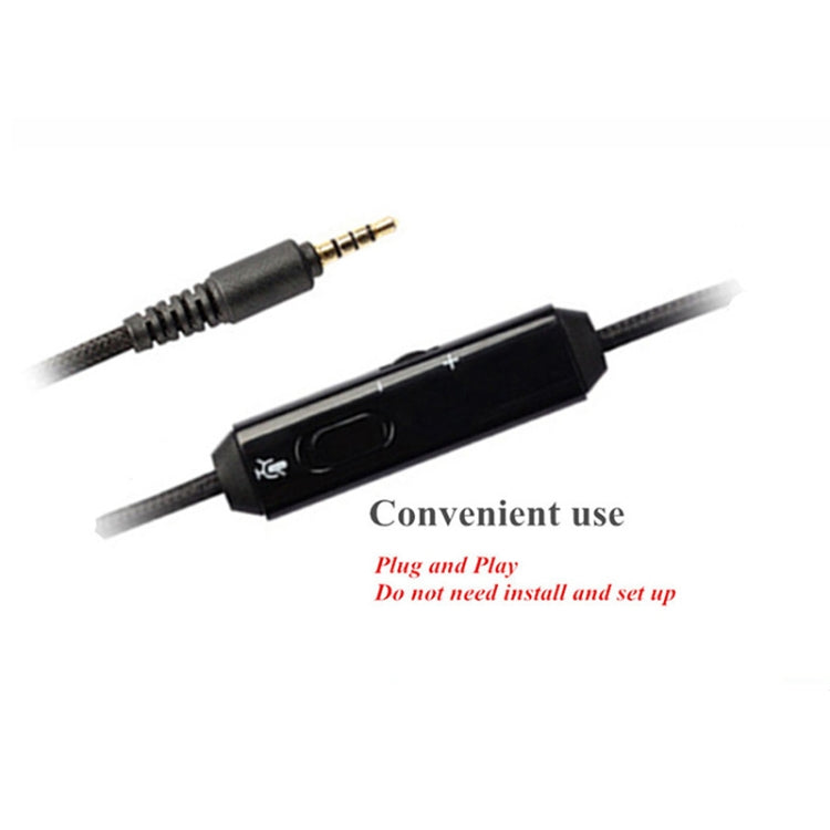 XIBERIA K5 Subwoofer 7.1 Music Gaming Headset, Cable Length: 2m, Style:Single 3.5mm(Gray)