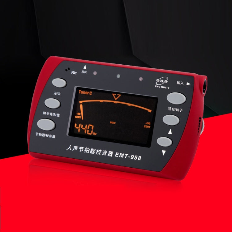 ENO EMT-958 Electronic Vocal Metronome For Piano/Guitar/Drum/Guzheng/Violin(Red)
