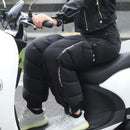 Electric Bicycle Winter Motorcycle Windshield Waterproof Warm Leg Cover Plus Velvet Padded Knee Pads, Size:60cm Increase(Black)