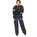 Electric Bike Winter Outdoor Riding Windproof Cold Protection Plus Velvet Warm Leg Guard Knee Pads, Style:70cm Black