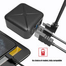 Multi-Function Projection And Charging AC Adapter Base Support Android/PC/Lite For Switch, Specifications:Black+US Plug