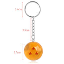 2 PCS Anime 7 Stars Balls 2.7cm PVC Figures Toys Keychain(2 star)