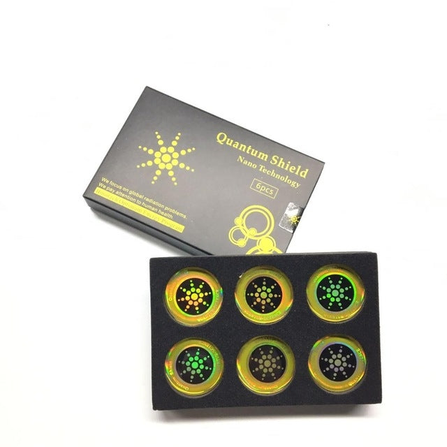 10PCS Quantum Shield Mobile Phone Sticker For Cell Phone Anti Radiation Protection from EMF Fusion Excel Anti-Radiation Gold