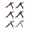 Ladies Over The Knee Yoga Socks Winter Warm Non-Slip Dance Five-Finger Socks, Size: Free Size( Black)