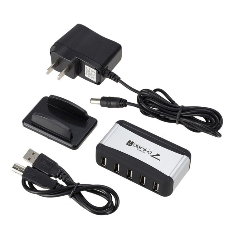 7 x USB 2.0 HUB with Base, US Plug