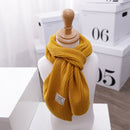 WJ8657 Solid Color Children Scarf Winter Knitted Scarf Warm Wool Baby Scarf, Length (CM): 125cm(Yellow)