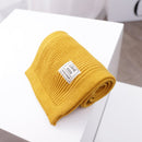 WJ8657 Solid Color Children Scarf Winter Knitted Scarf Warm Wool Baby Scarf, Length (CM): 125cm(Yellow)