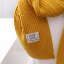 WJ8657 Solid Color Children Scarf Winter Knitted Scarf Warm Wool Baby Scarf, Length (CM): 125cm(Green)