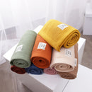 WJ8657 Solid Color Children Scarf Winter Knitted Scarf Warm Wool Baby Scarf, Length (CM): 125cm(Blue)