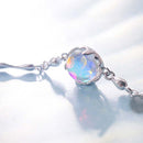 925 Sterling Silver Lembongan Island Bracelet Women Color-Changing Crystal Knuckle Chain