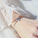 925 Sterling Silver Lembongan Island Bracelet Women Color-Changing Crystal Knuckle Chain