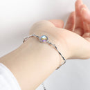 925 Sterling Silver Lembongan Island Bracelet Women Color-Changing Crystal Knuckle Chain