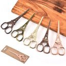 Stainless Steel Eiffel Tower Scissors Handmade Thread Tea Bag Scissors(Red Bronze)