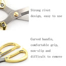 K82 Stainless Steel Alloy Scissors Multifunctional Household Powerful Diamond Scissors(Silver)