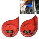 2 PCS / Set 12V Motorcycle Electric Car Modified Mono Horn(Red)