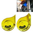 2 PCS / Set 12V Motorcycle Electric Car Modified Mono Horn(Golden)