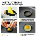 Egg Ring Iron Spray Non-Stick Round Omelette Model Omelette Mold, Specification: 4 PCS + Brush