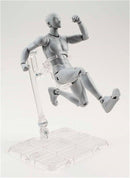 Figuarts Body Body-Chan Body-Kun Grey Color Ver Black PVC Action Figure Collectible Model Toy(Male)(B)