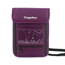Travel Storage Messenger Passport Bag Multifunctional RFID Anti-Theft Hanging Neck Document Bag Card Bag, Size: 21x16cm(Purple)
