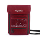 Travel Storage Messenger Passport Bag Multifunctional RFID Anti-Theft Hanging Neck Document Bag Card Bag, Size: 21x16cm(Red)
