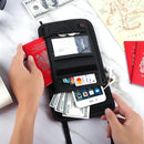 Travel Storage Messenger Passport Bag Multifunctional RFID Anti-Theft Hanging Neck Document Bag Card Bag, Size: 21x16cm(Iron Gray)