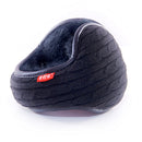 Winter Warm Wool Ear Bag Back-Wearing Foldable Plush Earmuffs, Size:Free Size(Black Twist Yarn)