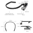 ORDRO EP7 4K Head-Mounted Auto Focus Live Video Smart Sports Camera, Style:With Remote Control(Silver Black)