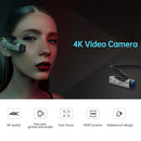 ORDRO EP7 4K Head-Mounted Auto Focus Live Video Smart Sports Camera, Style:With Remote Control(Silver Black)
