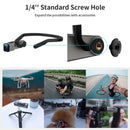ORDRO EP7 4K Head-Mounted Auto Focus Live Video Smart Sports Camera, Style:With Remote Control(Silver Black)