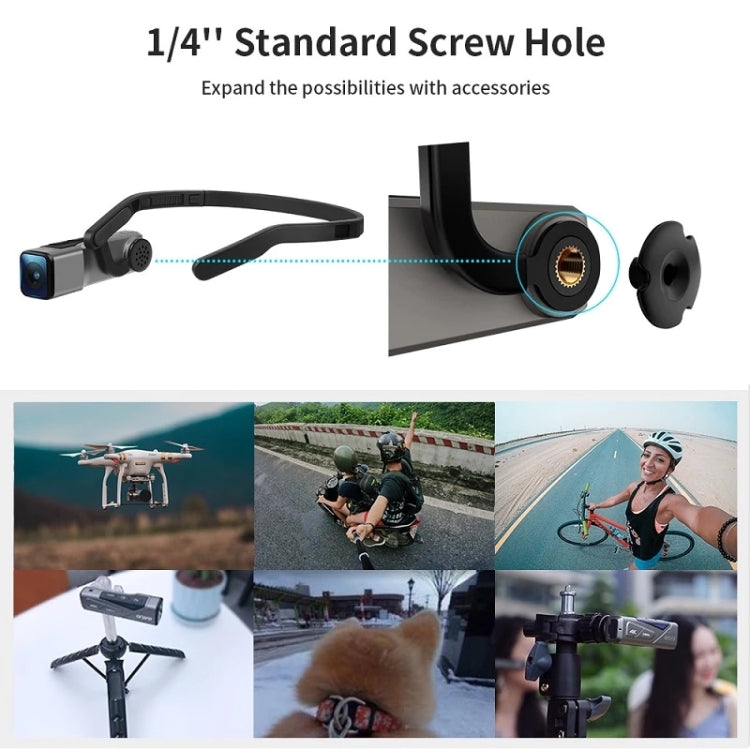 ORDRO EP7 4K Head-Mounted Auto Focus Live Video Smart Sports Camera, Style:With Remote Control(Silver Black)