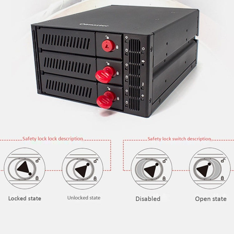 OImaster MR-6310 Built-In Optical Drive Hard Drive Extraction Box, Style:4 Bays