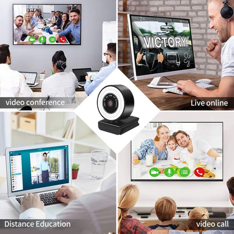 A9mini USB Drive-Free HD Fill Light Camera with Microphone, Pixel: 5.0 Million Pixels 2K Auto Focus