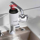 Zoosen Electric Hot Water Faucet Connection Type Instant Hot Water Faucet EU Plug, Style:White + Leak Protection