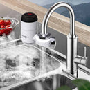 Zoosen Electric Hot Water Faucet Connection Type Instant Hot Water Faucet EU Plug, Style:White + Leak Protection