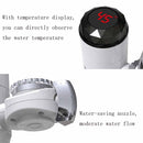 Zoosen Electric Hot Water Faucet Connection Type Instant Hot Water Faucet EU Plug, Style:White + Leak Protection