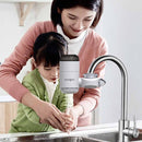 Zoosen Electric Hot Water Faucet Connection Type Instant Hot Water Faucet EU Plug, Style:White + Leak Protection