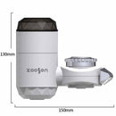 Zoosen Electric Hot Water Faucet Connection Type Instant Hot Water Faucet EU Plug, Style:White + Leak Protection