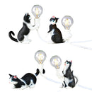 Cat Light Animal Table Lamp Mini Night Light, Power Plug:US Plug(Holding Baby)