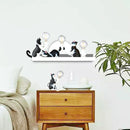 Cat Light Animal Table Lamp Mini Night Light, Power Plug:US Plug(Meditation)