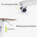 Dual Desktop Hand-Cranked Lifting Stand Office Computer Desk, Style:With Reinforcing Bar(White Maple)