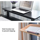 Dual Desktop Hand-Cranked Lifting Stand Office Computer Desk, Style:With Reinforcing Bar(White Maple)