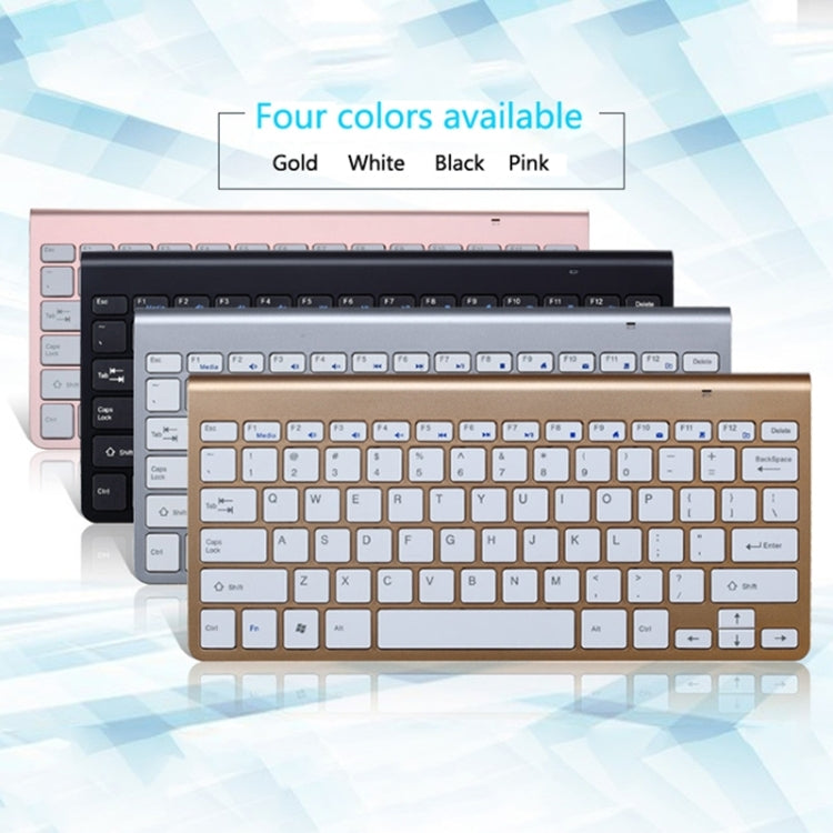 USB External Notebook Desktop Computer Universal Mini Wireless Keyboard Mouse, Style:Keyboard and Mouse Set(Silver )