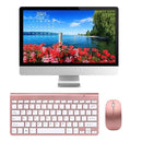 USB External Notebook Desktop Computer Universal Mini Wireless Keyboard Mouse, Style:Keyboard and Mouse Set(Tyrant Gold)