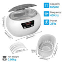 35W 600ml Mini Ultrasonic Cleaner Glasses Jewelry Household Ultrasonic Cleaner, Plug Type:220V EU Plug