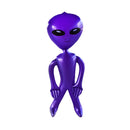 Balloon Model Photography Props Inflatable Alien KTV Bar Doll Balloon Halloween Party Doll Balloon, Colour: Purple(90cm)