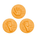 10 PCS Baby Care Air Dry Soft Clay Baby Hand and Foot Inkpad(Orange)