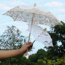 Wedding Bridal Lace Umbrella Shooting Props Wedding Supplies, Size: Length 26cm/ Diameter 29cm(White)