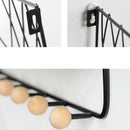 Wall Hook Rack Home Wall Decoration Creative Multifunctional Partition Wrought Iron Rack, Size:Large(Black)